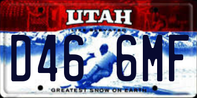 UT license plate D466MF