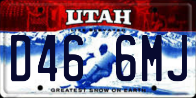 UT license plate D466MJ