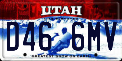 UT license plate D466MV