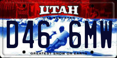 UT license plate D466MW