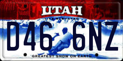 UT license plate D466NZ