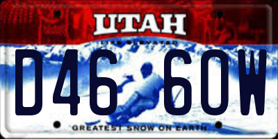 UT license plate D466OW