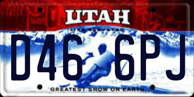 UT license plate D466PJ