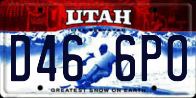 UT license plate D466PO