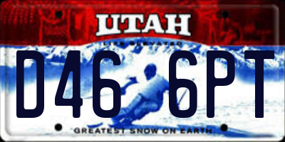 UT license plate D466PT