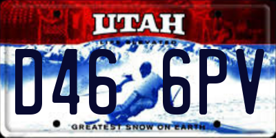 UT license plate D466PV
