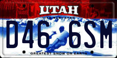UT license plate D466SM