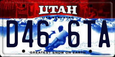 UT license plate D466TA