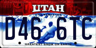 UT license plate D466TC