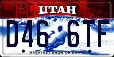 UT license plate D466TF