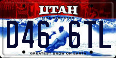 UT license plate D466TL