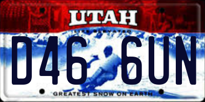 UT license plate D466UN