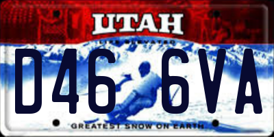 UT license plate D466VA