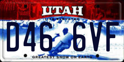 UT license plate D466VF