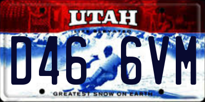 UT license plate D466VM