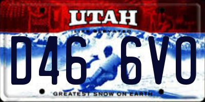 UT license plate D466VO