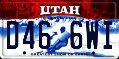 UT license plate D466WI