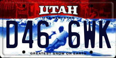 UT license plate D466WK