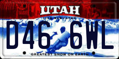 UT license plate D466WL