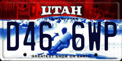 UT license plate D466WP
