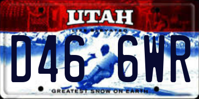 UT license plate D466WR