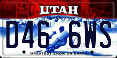 UT license plate D466WS