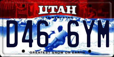 UT license plate D466YM