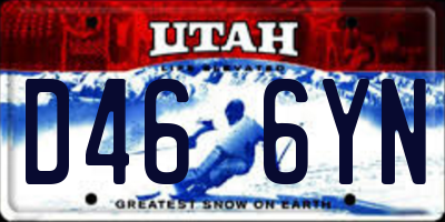 UT license plate D466YN