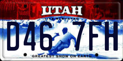 UT license plate D467FH