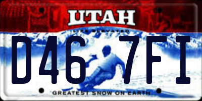 UT license plate D467FI