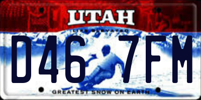 UT license plate D467FM