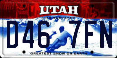 UT license plate D467FN
