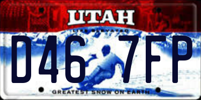 UT license plate D467FP