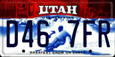 UT license plate D467FR