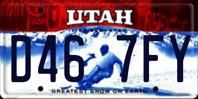 UT license plate D467FY