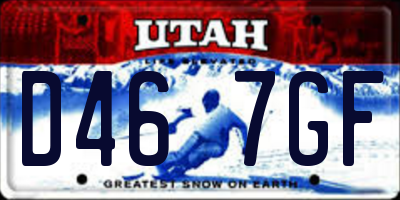 UT license plate D467GF