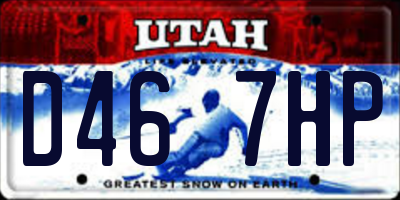 UT license plate D467HP