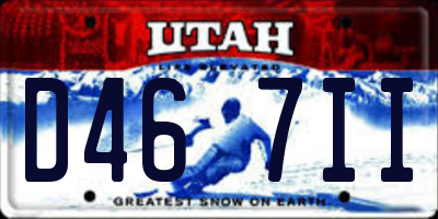 UT license plate D467II