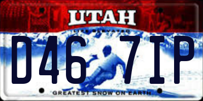 UT license plate D467IP