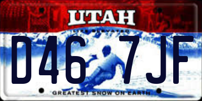 UT license plate D467JF
