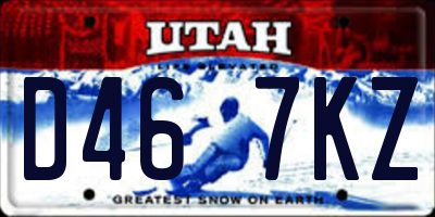 UT license plate D467KZ