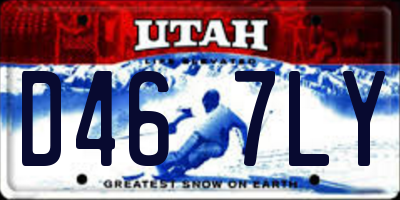UT license plate D467LY