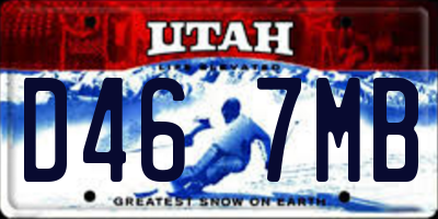 UT license plate D467MB