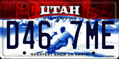 UT license plate D467ME