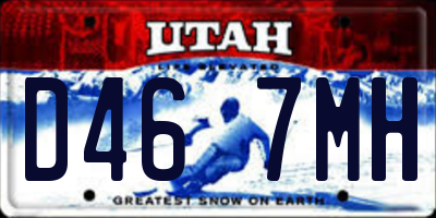 UT license plate D467MH