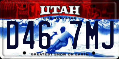 UT license plate D467MJ