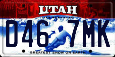 UT license plate D467MK