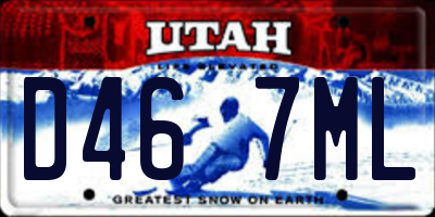 UT license plate D467ML