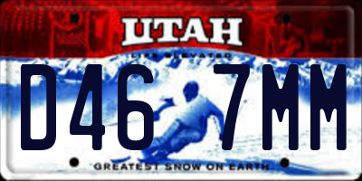 UT license plate D467MM