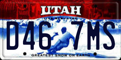 UT license plate D467MS